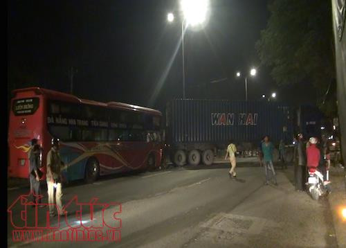 Hiện trường vụ tai nạn.