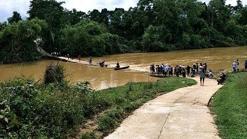 Khu vực 3 mẹ con chị Sâm bị nước cuốn trôi