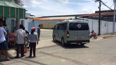 Lực lượng chức năng có mặt tại hiện trường.