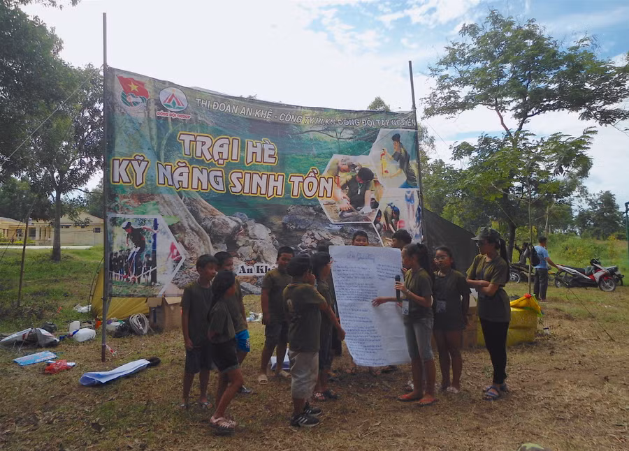 Các đội trình bày về ý tưởng của mình theo từng nội dung huấn luyện. Ảnh: Mộc Trà