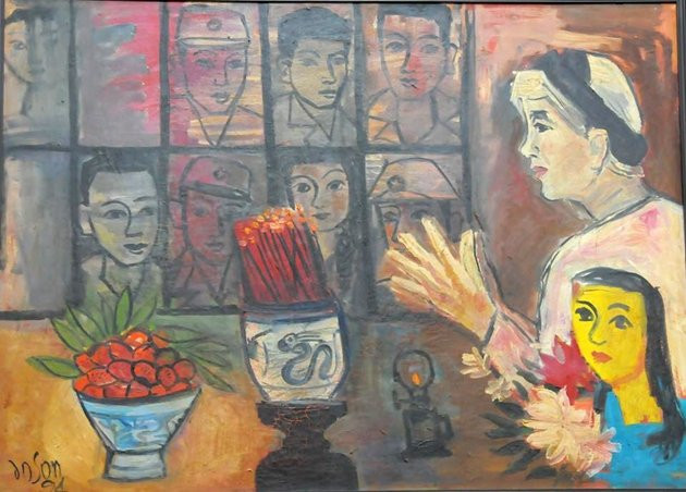 Tác phẩm "Lòng mẹ" của họa sĩ Đỗ Sơn. Tác phẩm