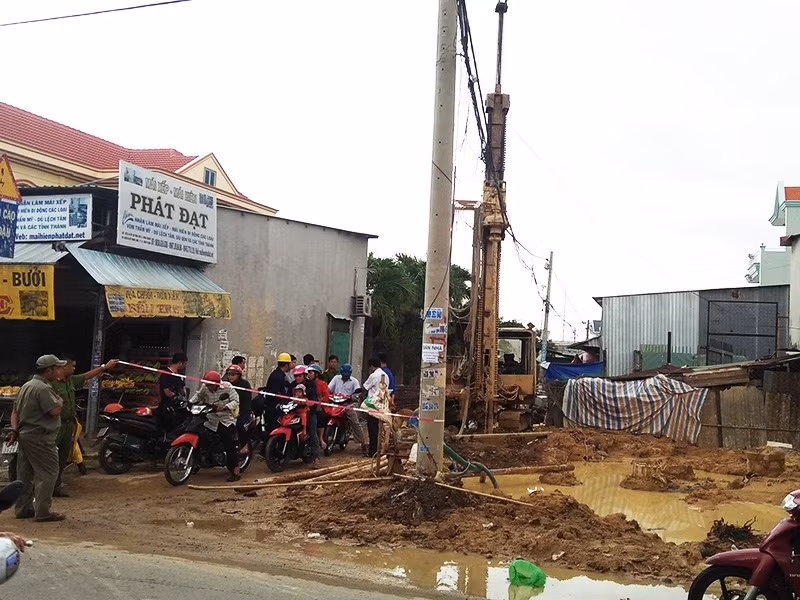  Hiện trường vụ việc khiến nam công nhân bị điện giật tử vong.