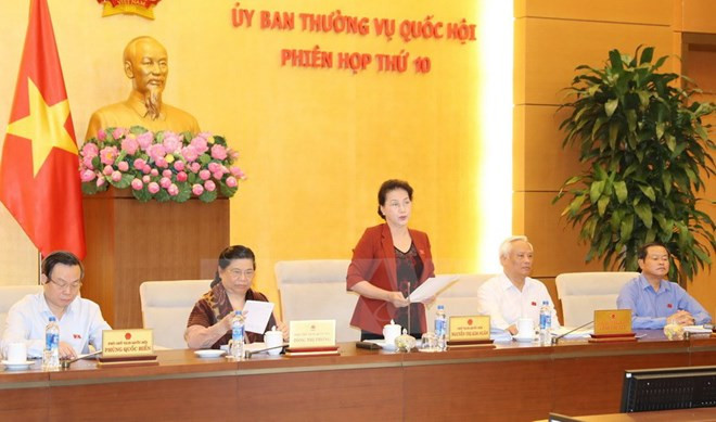  Một phiên họp của Ủy ban Thường vụ Quốc hội khóa XIV. (Ảnh: Trọng Đức/TTXVN)