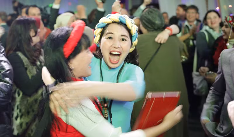 Cô giáo Trần Thị Thúy trong giây phút nghe kết quả