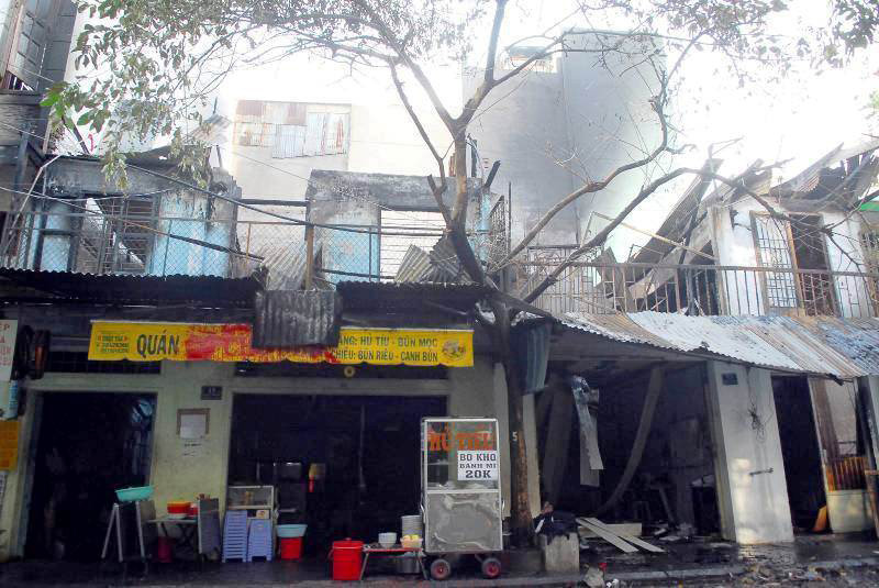 Hiện trường vụ cháy.