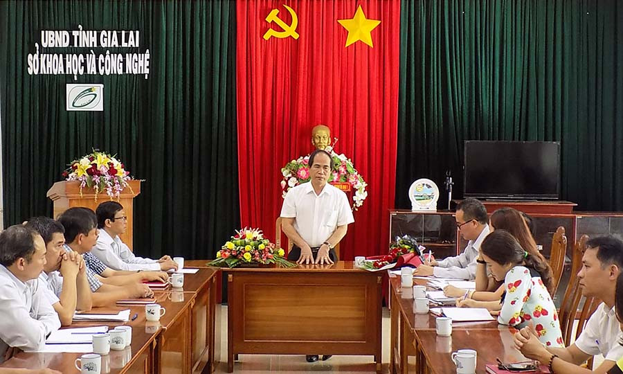 Tại Lễ công bố Quyết định nhân sự lãnh đạo Sở Khoa học và Công nghệ. Ảnh: T.N Tại Lễ công bố Quyết định nhân sự lãnh đạo Sở Khoa học và Công nghệ. Ảnh: T.N