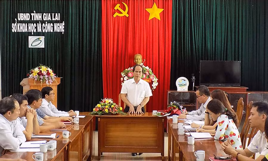 Tại Lễ công bố Quyết định nhân sự lãnh đạo Sở Khoa học và Công nghệ. Ảnh: T.N