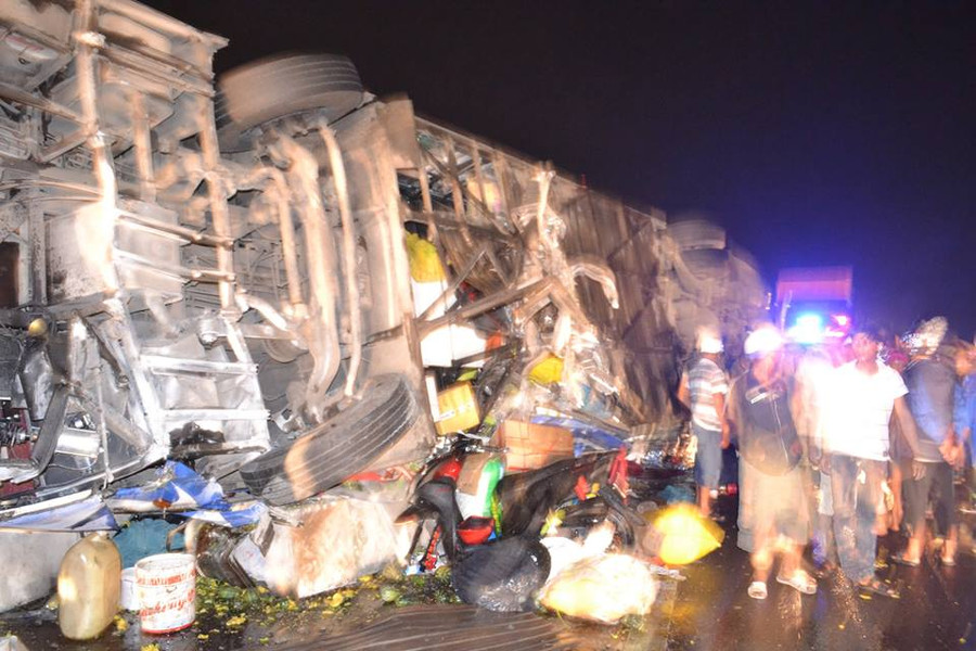 Hiện trường vụ tai nạn.