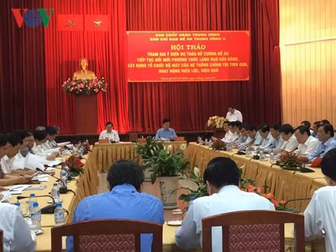  Hội thảo góp ý kiến vào đề án đổi mới phương thức lãnh đạo của Đảng