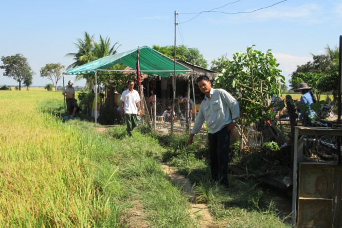 Khu vực ông Hùng bị con gái đâm tử vong