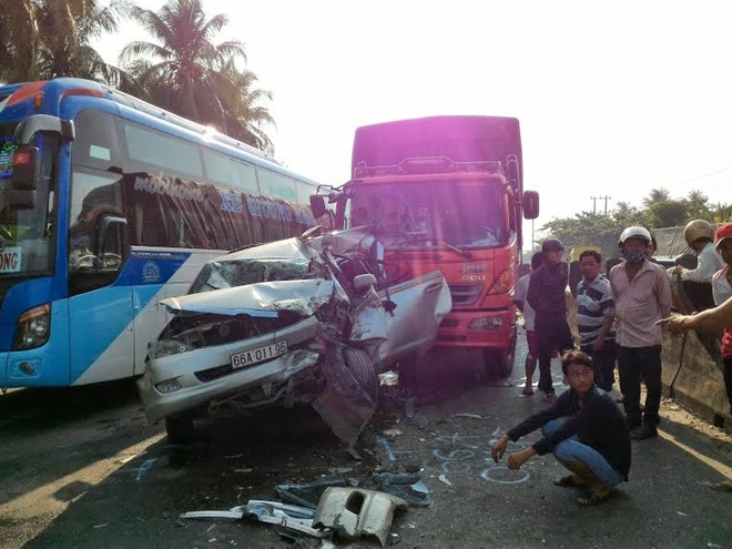 Hiện trường vụ tai nạn.