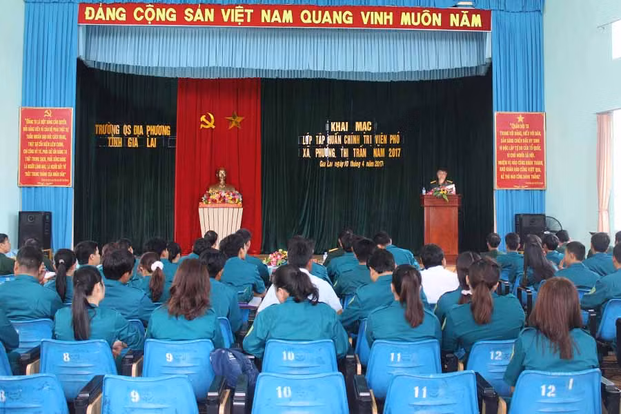 Quang cảnh khai mạc lớp tập huấn. Ảnh: Anh Huy Quang cảnh khai mạc lớp tập huấn. Ảnh: Anh Huy