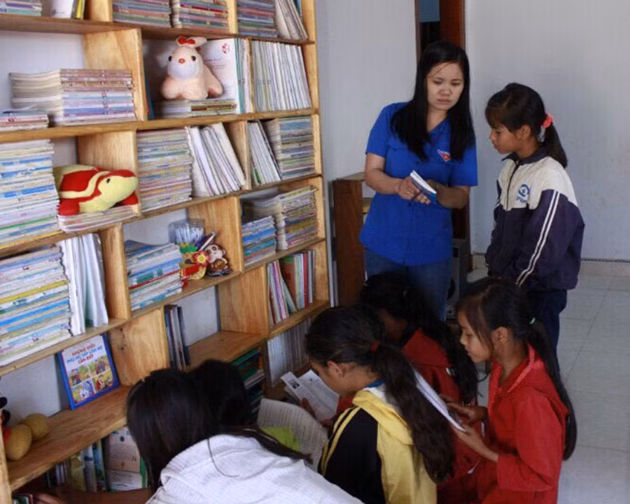  Thư viện tại gia của chị Ngô Thị Ly. Ảnh: H.Đ