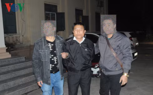 Đối tượng Vàng A Cáng bị bắt giữ.