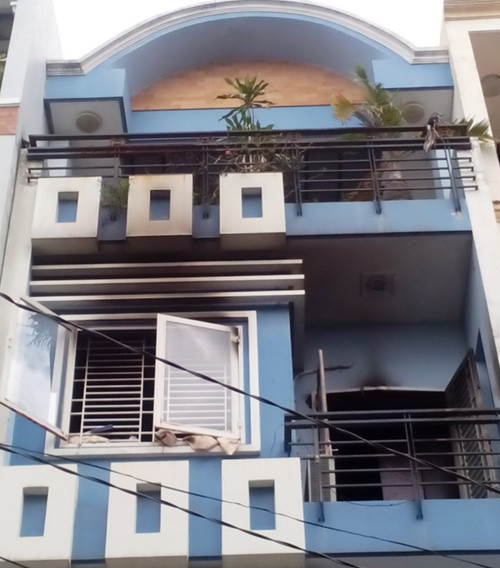 Ngôi nhà nơi xảy ra vụ nổ. Ngôi nhà nơi xảy ra vụ nổ.