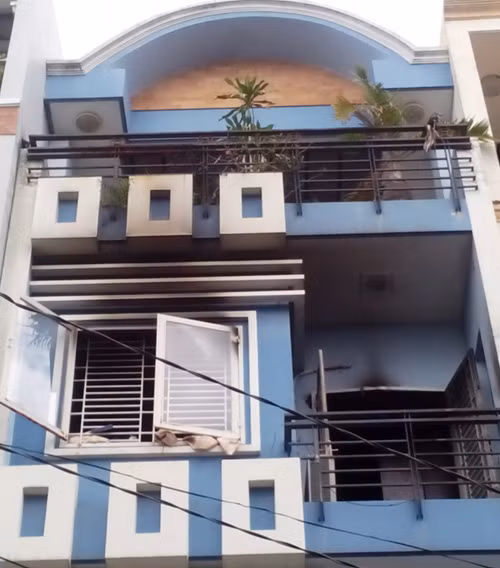 Ngôi nhà nơi xảy ra vụ nổ.