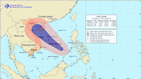 Dự báo hướng đi của áp thấp nhiệt đới. Dự báo hướng đi của áp thấp nhiệt đới.