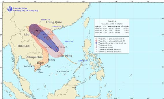 Hướng đi của cơn bão. Hướng đi của cơn bão.