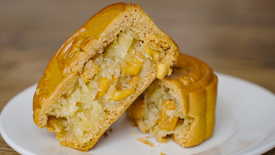 Hay bánh trung thu nhân xoài sấy dẻo. Hay bánh trung thu nhân xoài sấy dẻo.