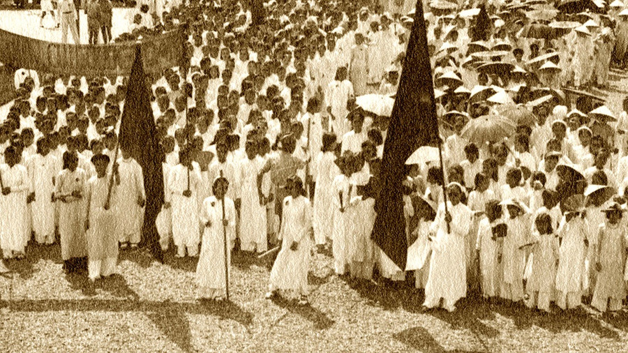 Các khối quần chúng trong ngày độc lập- Ảnh tư liệu Bảo tàng Lịch sử quốc gia