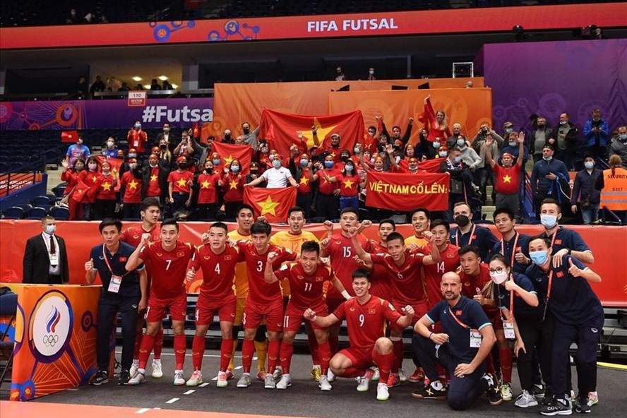 Đội tuyển futsal Việt Nam tự tin ở sân chơi World Cup. Ảnh: T.L