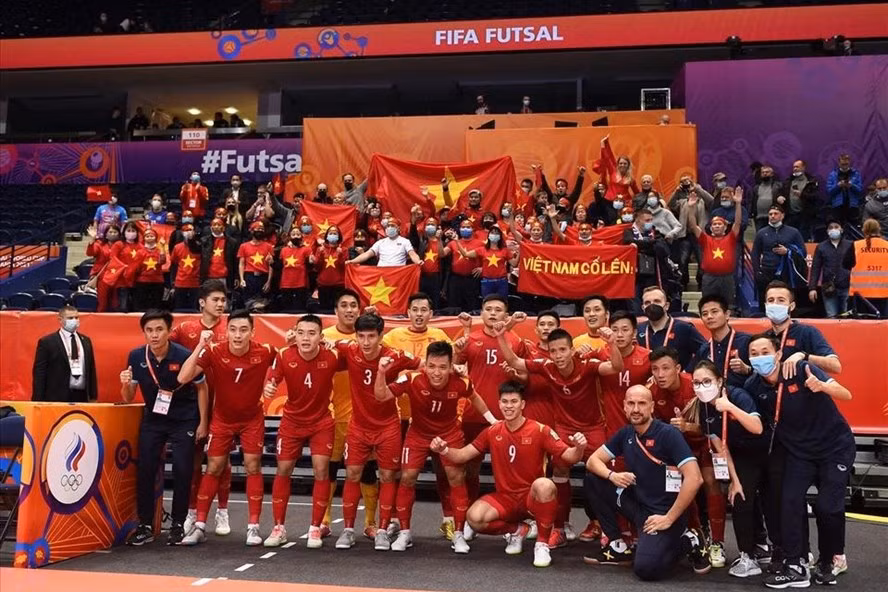 Đội tuyển futsal Việt Nam tự tin ở sân chơi World Cup. Ảnh: T.L