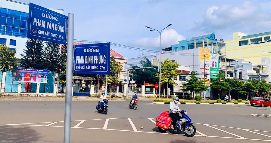 Hai tuyến đường ở TP. Pleiku được đặt theo tên nhân vật lịch sử của dân tộc. Ảnh: Mộc Trà