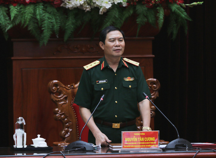 Thượng tướng Nguyễn Tân Cương, Tổng Thưm mưu trưởng, Thứ trưởng Bộ Quốc phòng. Ảnh Mod.gov.vn