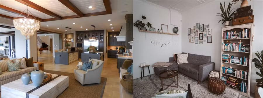 Chọn nội thất phù hợp với phong cách phòng khách. Đồ họa: M.H