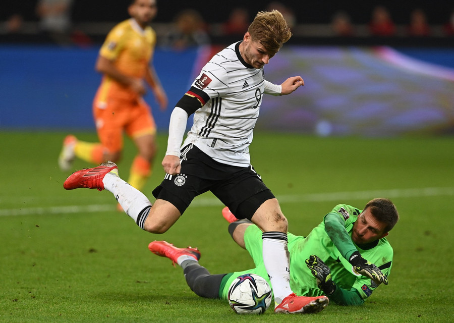 Werner lập công trong màu áo tuyển Đức. Ảnh: AFP