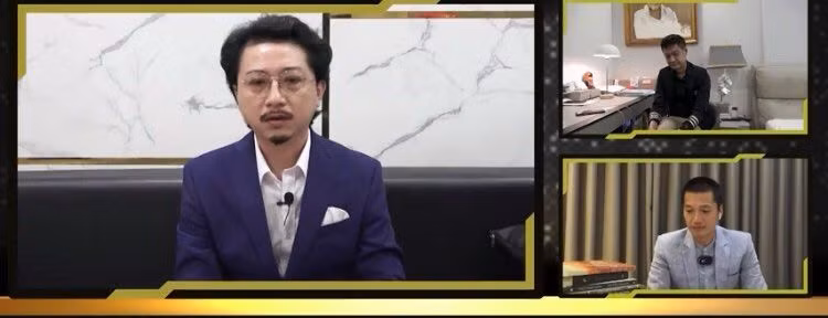 3 người đàn ông tranh luận sôi nổi về việc nhà có nên là của người phụ nữ. Ảnh: NXS