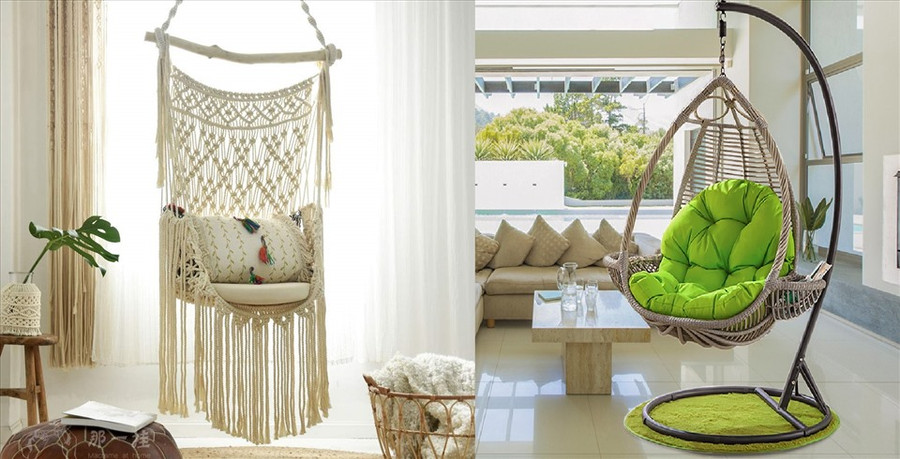 Mẫu ghế treo được nhiều gia đình lựa chọn để trang trí nội thất nhà ở. Đồ họa: M.H