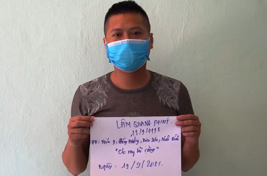  Lâm Quang Phát, nghi cam cầm đầu đường dây cho vay nặng lãi. Ảnh: C.X