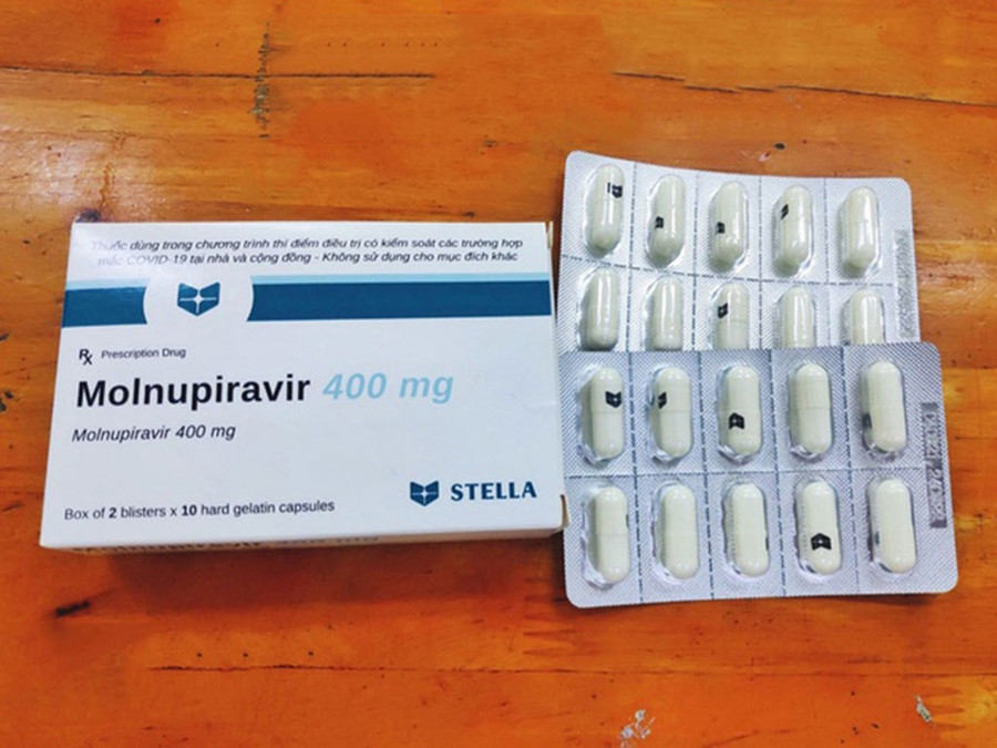 Thuốc kháng vi rút Molnupiravir. Ảnh: HCDC