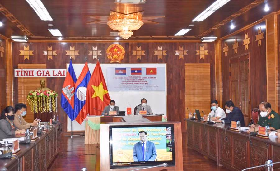 Quang cảnh hội nghị tại điểm cầu tỉnh Gia Lai. Ảnh: Trần Dung