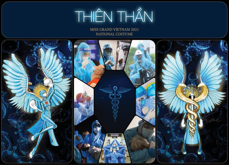 Bản vẽ của bộ trang phục Thiên thần nhận được lời khen ngợi từ cộng đồng mạng. Ảnh: FBNV