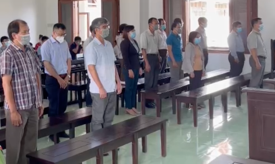  Các bị cáo tại phiên tòa. Ảnh: Đức Huy