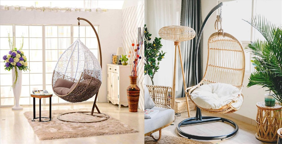 Bài trí ghế treo giúp căn phòng mới mẻ, đẹp hơn. Đồ họa: M.H