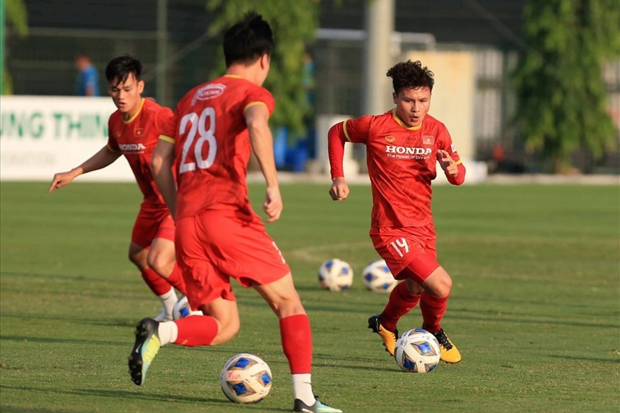 Đội tuyển Việt Nam hướng đến mục tiêu kép tại vòng loại World Cup 2022 và AF Cup 2020. Ảnh: VFF