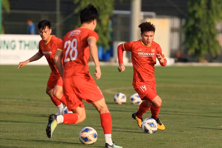 Đội tuyển Việt Nam hướng đến mục tiêu kép tại vòng loại World Cup 2022 và AF Cup 2020. Ảnh: VFF