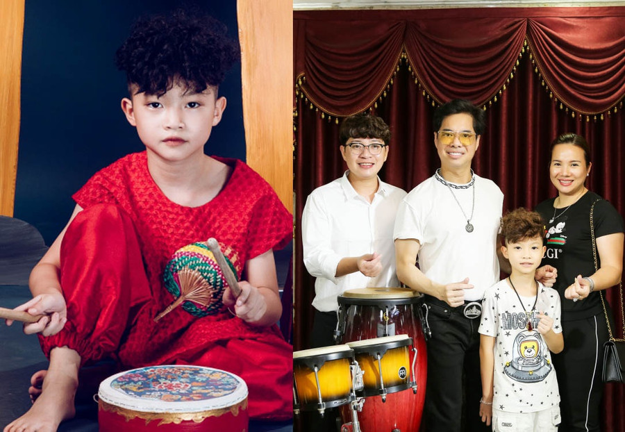 Ngọc Sơn gửi lời chúc đến Phong Thiên cùng các bé thiếu nhi dịp Tết Trung thu. Ảnh: NVCC