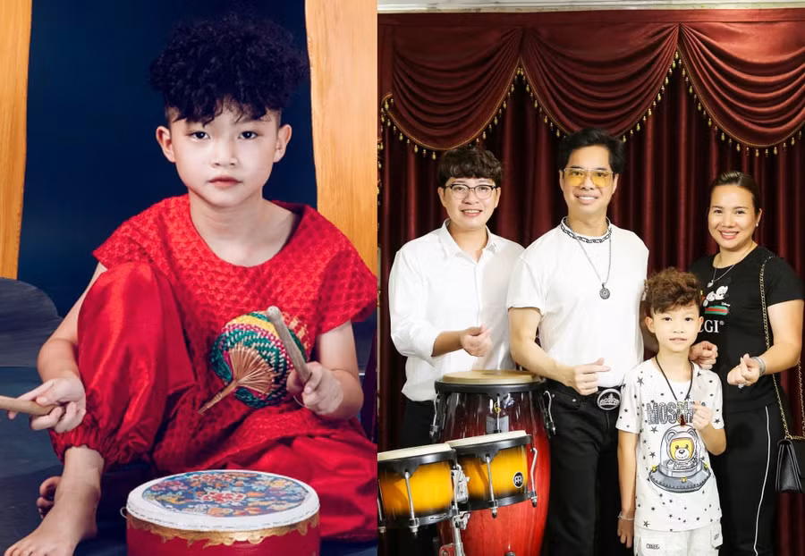 Ngọc Sơn gửi lời chúc đến Phong Thiên cùng các bé thiếu nhi dịp Tết Trung thu. Ảnh: NVCC