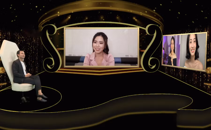 Nữ thí sinh được Lâm Ngọc Hoa, Thu Hằng chia sẻ kinh nghiệm trước thềm chung kết. Ảnh: Chụp màn hình