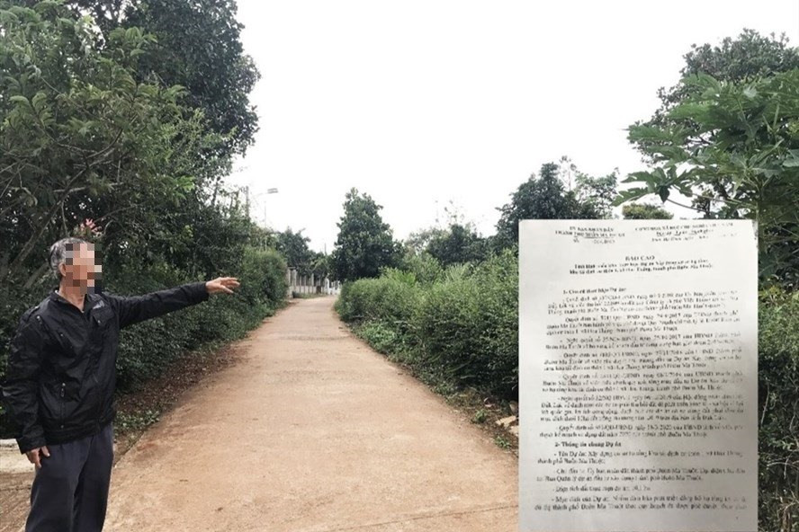 Một góc thôn 1, xã Hoà Thắng (TP.Buôn Ma Thuột, tỉnh Đắk Lắk) - vùng sắp bị giải toả để làm khu tái định cư cho các hộ dân bị thu hồi đất để thực hiện dự án đường Đông - Tây. Ảnh: Bảo Trung