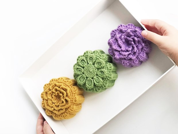 Cận cảnh chiếc bánh Trung Thu không dầu mỡ, không cần nướng. (Ảnh: NVCC)