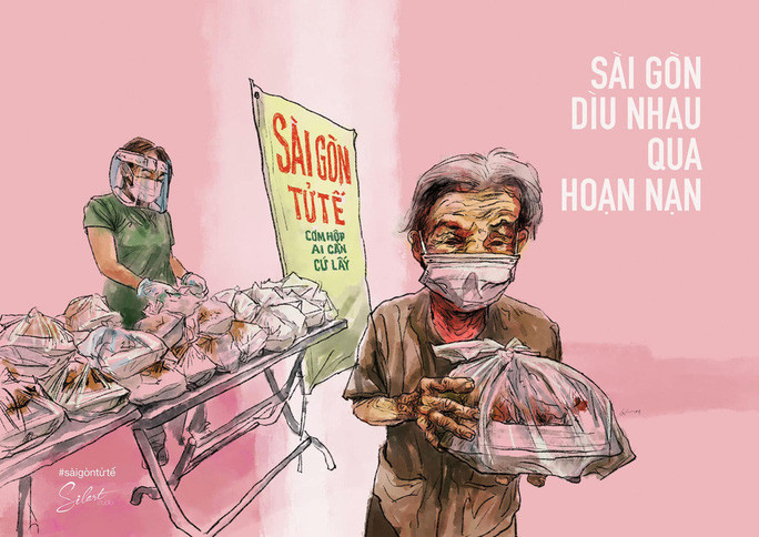 "Sài Gòn tử tế - Cơm hộp ai cần cứ lấy"