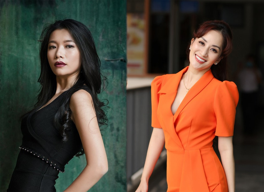 Nữ diễn viên Trà My (trái) khiến dư luận phẫn nộ khi buông lời chỉ trích Khánh Thi. Ảnh: LĐ