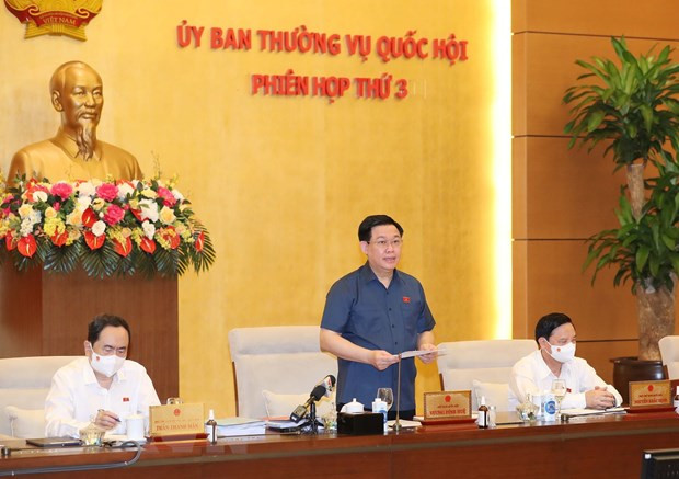 Chủ tịch Quốc hội Vương Đình Huệ phát biểu. (Ảnh: Trọng Đức/TTXVN) Chủ tịch Quốc hội Vương Đình Huệ phát biểu. (Ảnh: Trọng Đức/TTXVN)