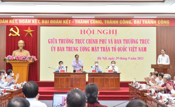  Thủ tướng Phạm Minh Chính dự hội nghị chiều 29-9. Ảnh: VIẾT CHUNG