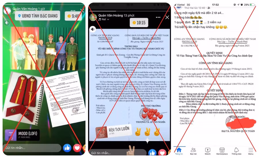 Bài đăng sai sự thật của Quản Văn Hoàng trên mạng xã hội Facebook. Ảnh: CACC